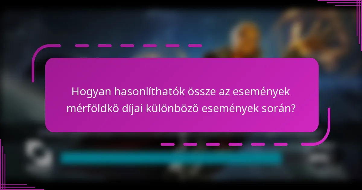 Hogyan hasonlíthatók össze az események mérföldkő díjai különböző események során?